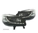 FARÓIS FRONTAIS LUZ DIURNA LED PARA OPEL ZAFIRA 99-05. PRETO - 1