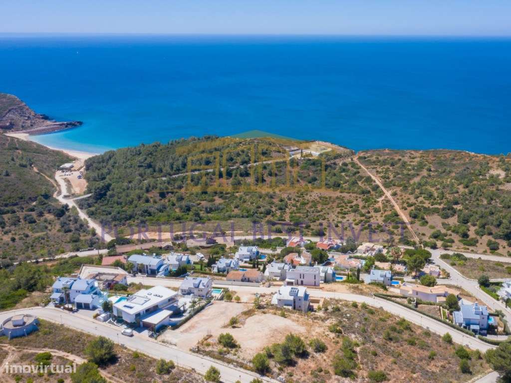 Lote para moradia com fabulosa vista mar perto de Burgau e Salema - Grande imagem: 5/5