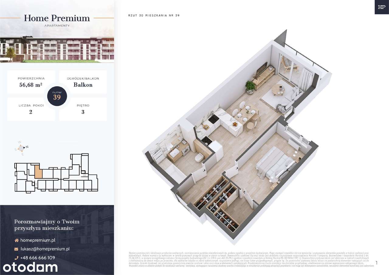 Home Premium | apartament 3-pok. | 2_39 - Pełny obrazek: 2/7