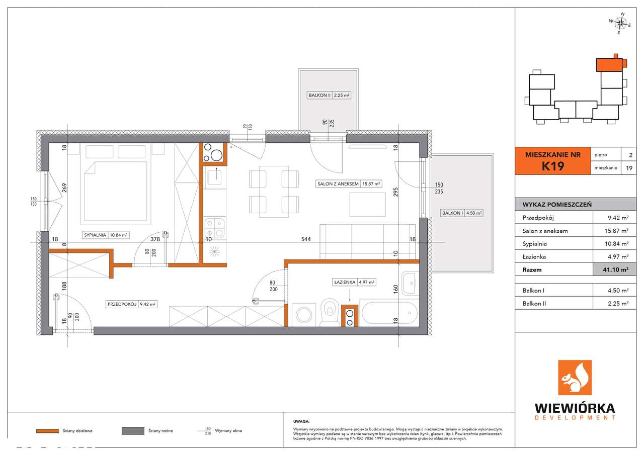 Nowa Sportowa | mieszkanie 2-pok. | K19 - Pełny obrazek: 2/6