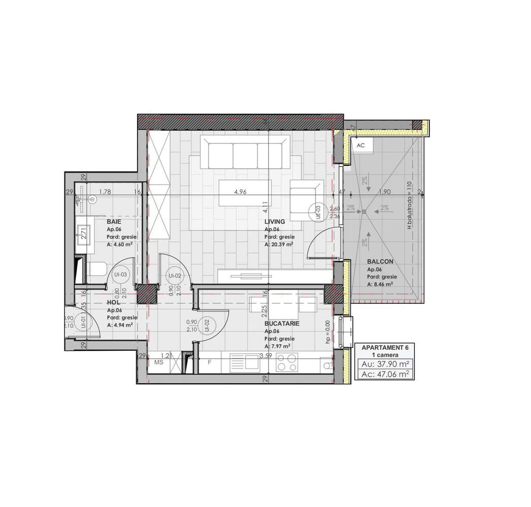 APARTAMENT 1 CAMERA, B HOME RESIDENCE IASI , 78.812 + TVA - Imagine principală: 3/8