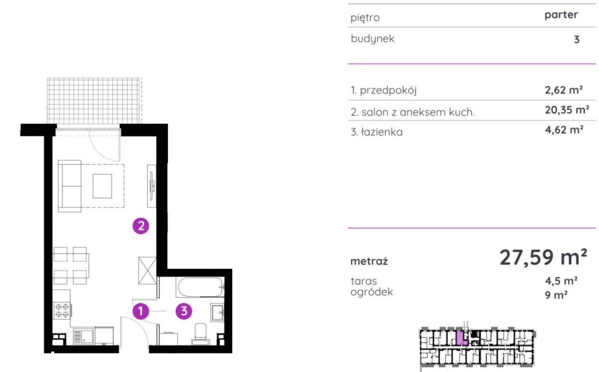 Promocja Mieszkanie 1-pokojowe z ogródkiem - Pełny obrazek: 5/6