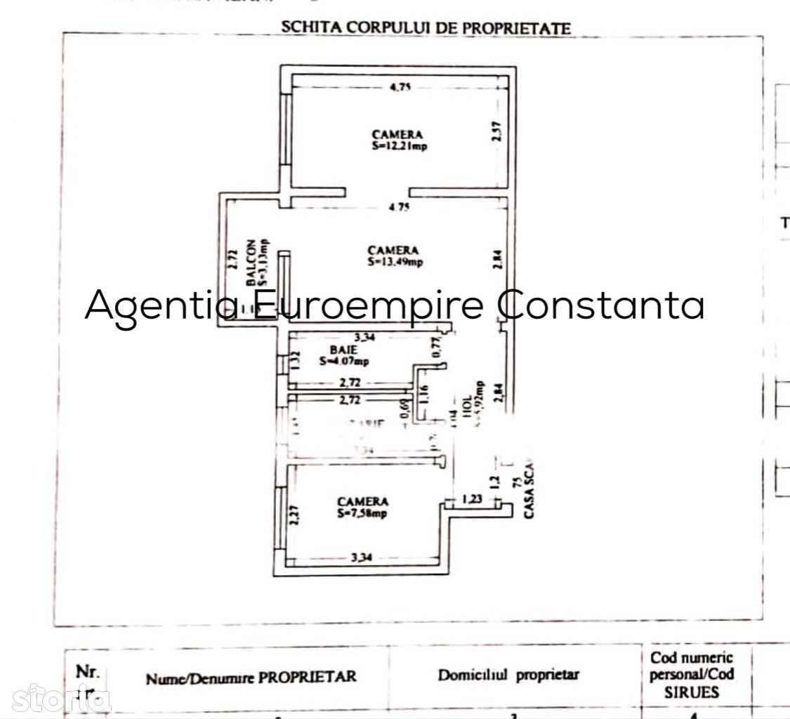 Vând Apartament Constanta 3 Camere Km4-5