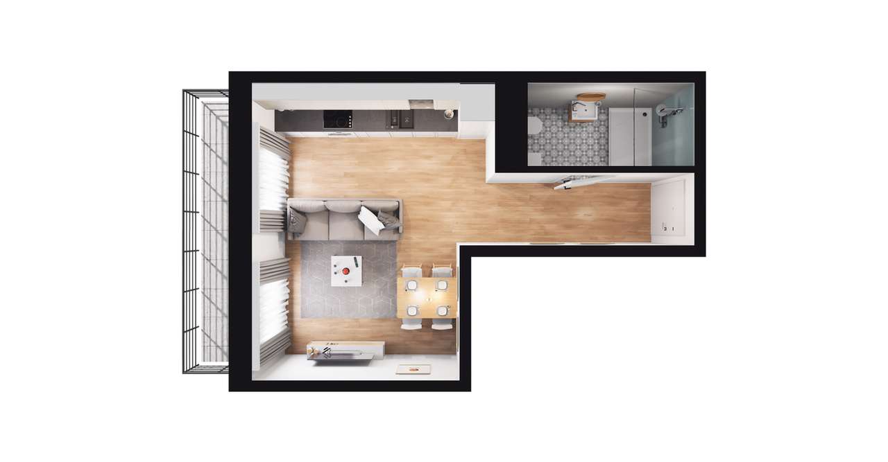 Gemini G7 | mieszkanie 1-pok. | A10-4-75 - Pełny obrazek: 5/9