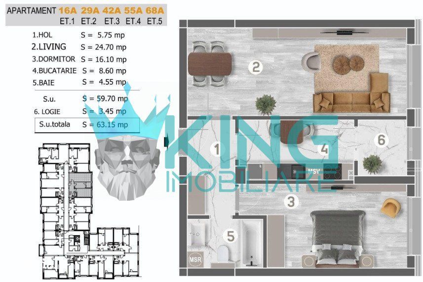 Cavar Residence-Postalionului |2 camere | decomandat | Comision 0% |