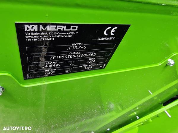 Merlo TF33.7- 3,3t la 7m, NOU, cupa 3mc, furci - 24