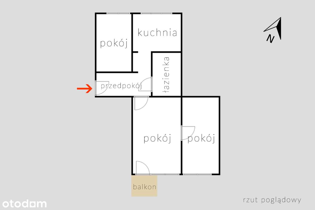 Koszalin, ul. Franciszkańska- 3 pokojowe na 1 piętrze-1