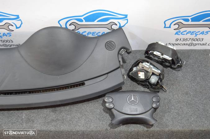 FRENTE INTERIOR TABLIER KIT AIRBAG AIRBAGS CENTRALINA VOLANTE GUIADOR PASSAGEIRO CINTO CINTOS PRÉ-TENSORES MERCEDES BENZ 0285010146 A2196802387 2196802387 305732310 MERCEDES BENZ CLS 320 C219 W219 - 10