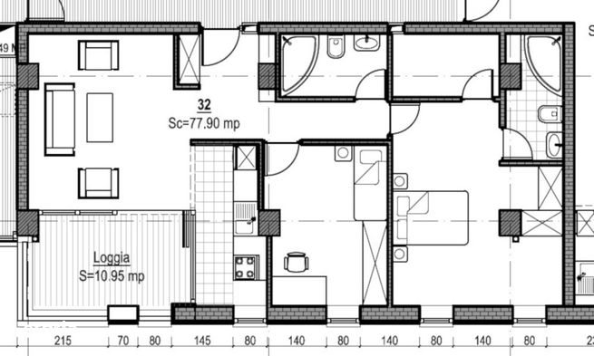 Apartament 3 camere bloc nou-7