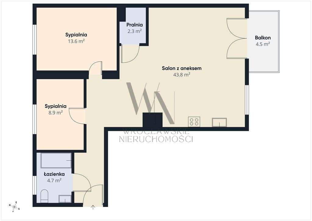 KRZYKI  / 3 Pokoje / komórka / taras / garaż-6