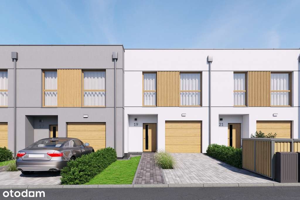 Nowoczesny dom szeregowy z ogródkiem i garażem-6