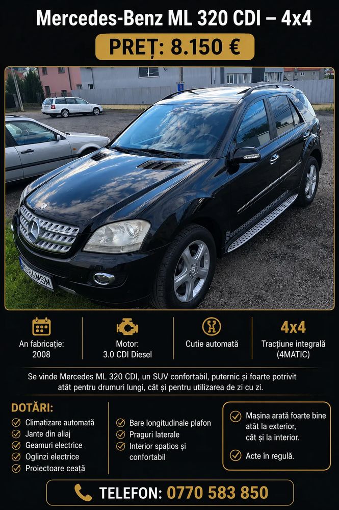 Mercedes-Benz ML W164 [2005 - 2011] 320 CDI Aut 2008