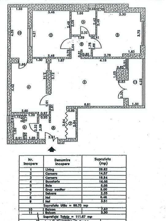 FLOREASCA - RAHMANINOV 3 CAMERE + GARAJ + BOXA-14