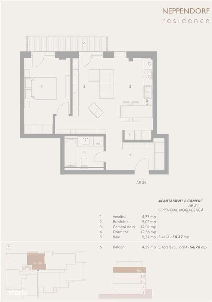 Apartament nou 2 camere cu balcon & boxă | Neppendorf Residence, Sibiu-7