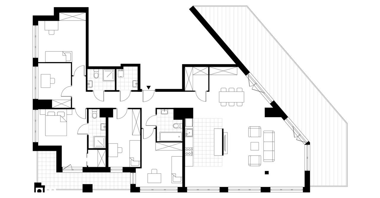 6-pokojowe mieszkanie 150m2 + taras Bezpośrednio - Pełny obrazek: 4/9