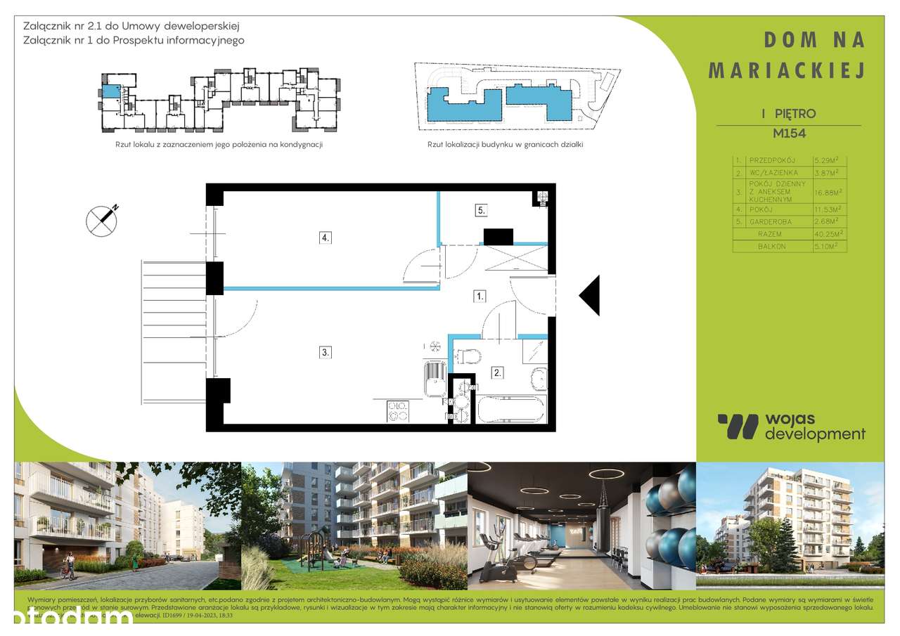 Dom na Mariackiej | mieszkanie M154 - Pełny obrazek: 3/8