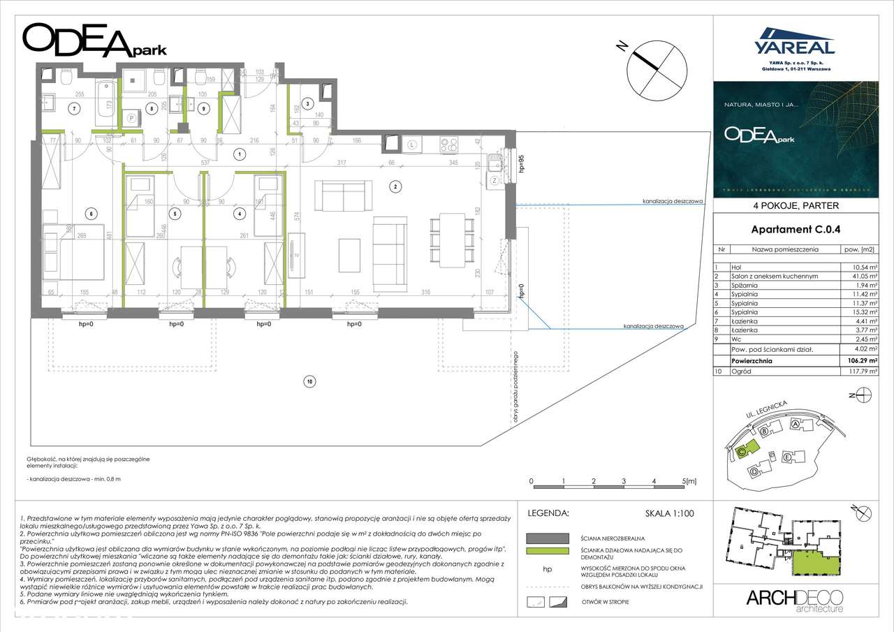 4-pokojowe mieszkanie 106m2 + ogródek Bezpośrednio - Pełny obrazek: 2/9
