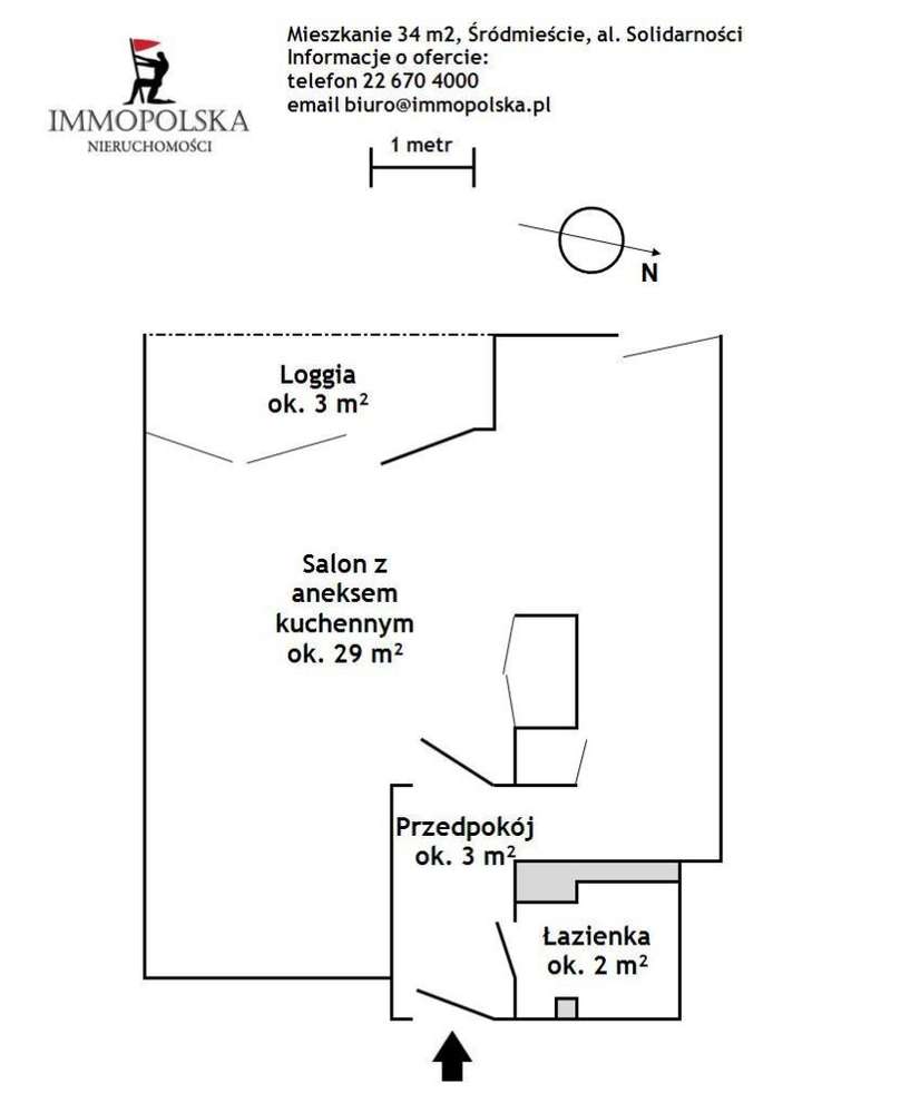 Solidarności, 2 pok. w pobliżu metra Ratusz Arsena-1