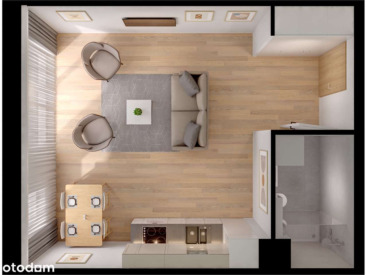 1-pokojowe mieszkanie 35,74 m2 - Pełny obrazek: 2/8