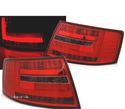 CONJUNTO DE LUZES TRASEIRAS PARA AUDI A6 C6 SEDAN LED TEC DE FIBRA OPTICA LEDS VERMELHOS TRANSPAREN - 1