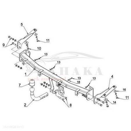 Hak Holowniczy Odkręcany Do Vw Volkswagen Caddy 2004-2015 - 5