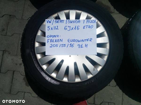 Vw Audi Seat Skoda koła Zimowe 205/55/16 et40 6Jx16 - 2