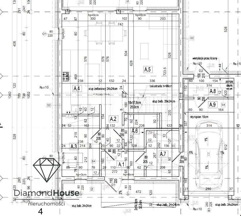 Dom w zabudowie bliźniaczej - Kozerki Grodzisk Maz - Pełny obrazek: 4/5