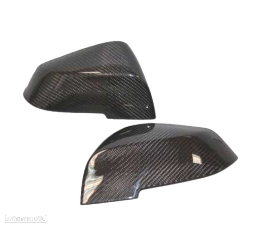 CAPAS DE ESPELHOS RETROVISORES PARA BMW F20 F22 F30 F32 F33 F36 E84 CARBONO - 3