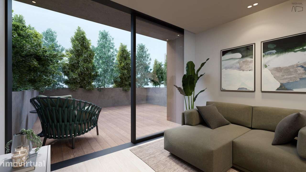 Apartamento T1+1 com terraço Matosinhos Sul-9