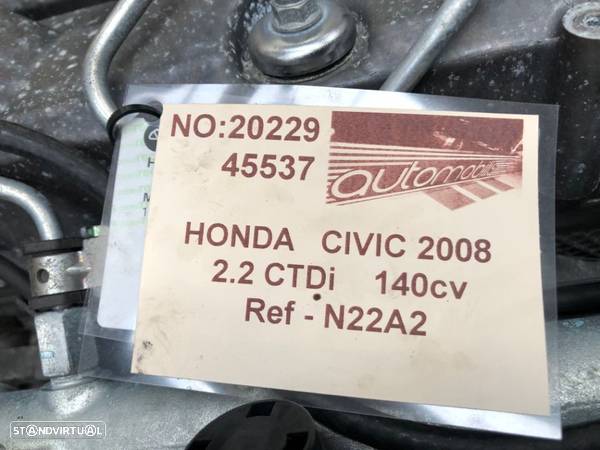 Motor Honda Civic 2.2 iCTdi 140Cv de 2008 - Ref: A22A2 - NO20229 - 7