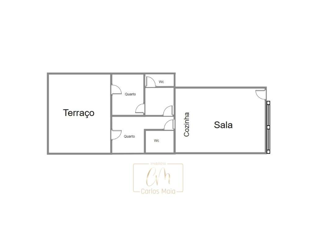 T2 remodelado com terraço no centro das Caxinas a 250mts da praia-17