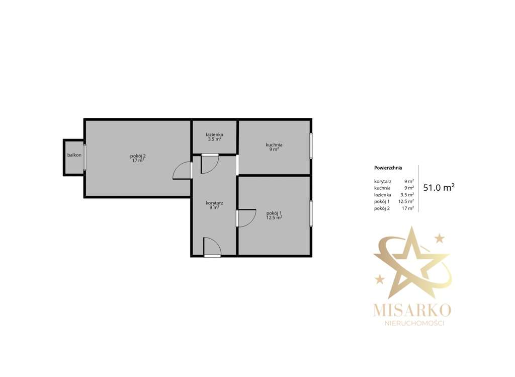 *ul. Białówny 51m2 *Dwa pokoje*Do wejścia*1 piętro - Pełny obrazek: 3/12