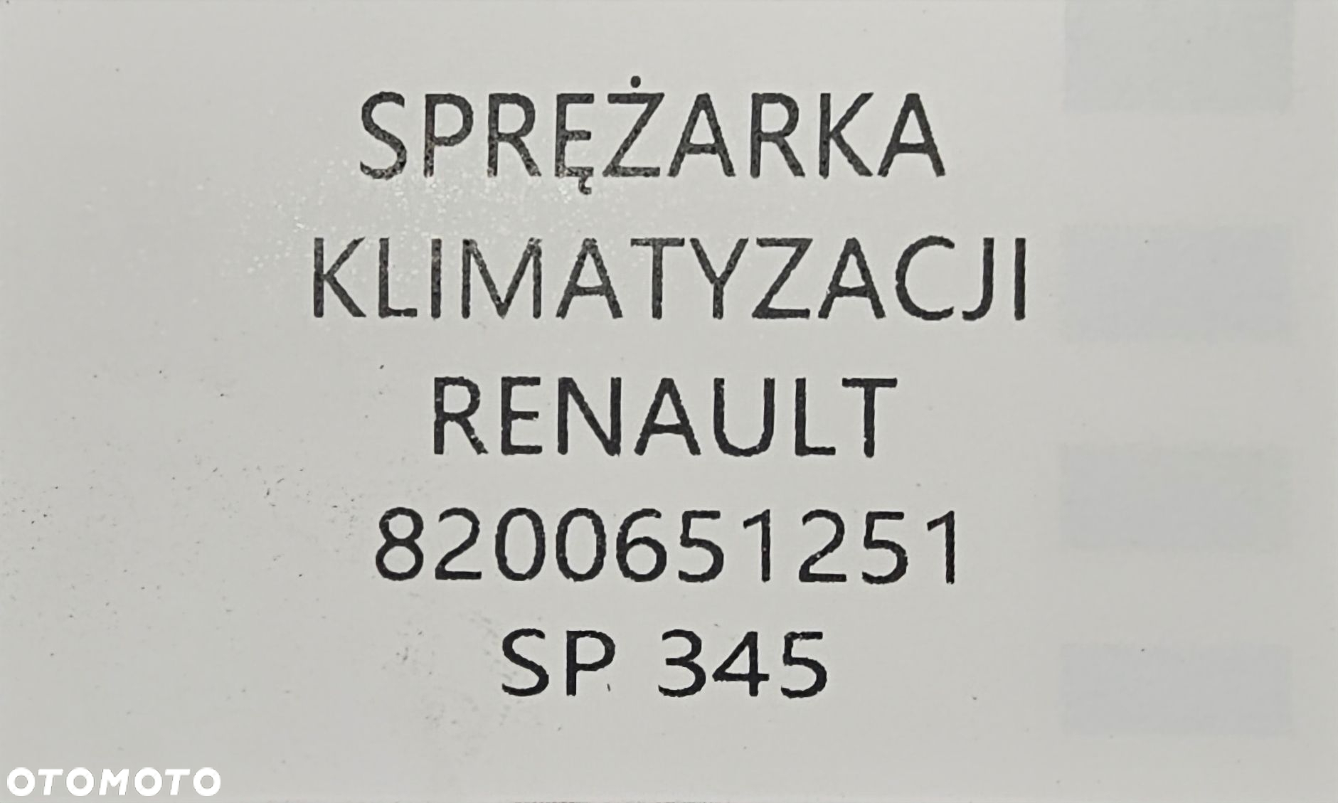 ORYGINALNA SPRĘŻARKA KLIMATYZACJI RENAULT / NISSAN / MERCEDES - 8200651251 - 6