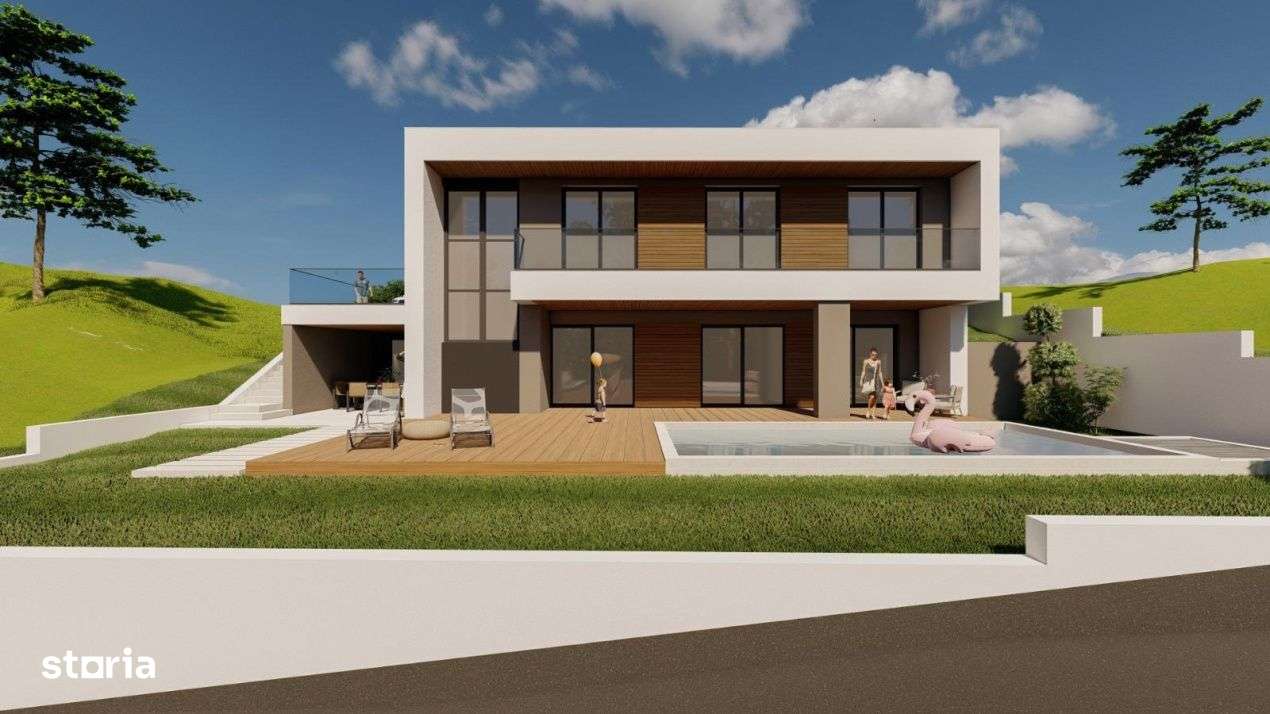 Teren autorizat pentru casa cu piscina Valea Seaca 500mp-2