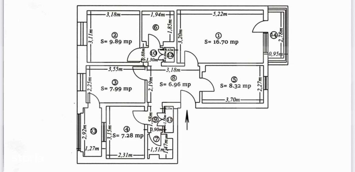 Apartament cu 4 camere, 66,6 mp, Botosani - Imagine principală: 2/2
