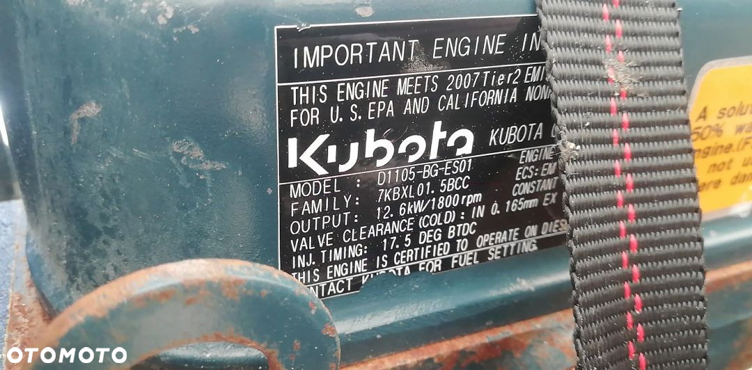 SILNIK Kubota D1105 12,6 kW 1800 rpm 1.1L 6586 zł netto - 13
