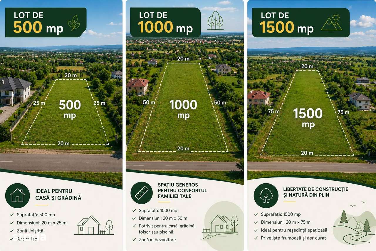 Loturi teren intravilan 500-1500 mp, lângă Pădurea de Tei-3