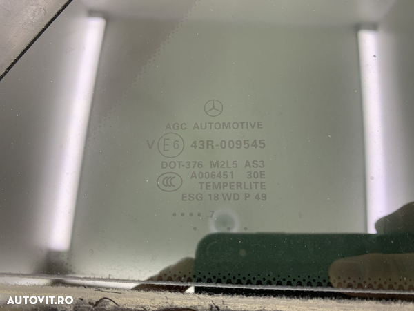 Geam fix usa dreapta spate Mercedes-Benz GLE 651.966 2013-2018  A1667301455 - 3