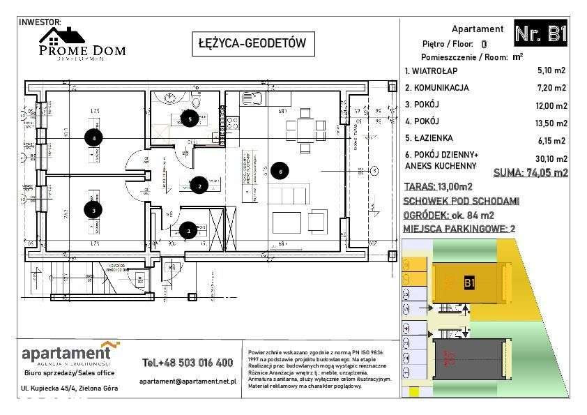 Łężyca-Geodetów, 75 mkw ogród+ 2 miejsca postojowe - Pełny obrazek: 5/10