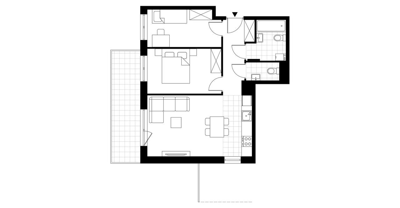 3-pokojowe mieszkanie 55m2 + balkon Bezpośrednio - Pełny obrazek: 4/9