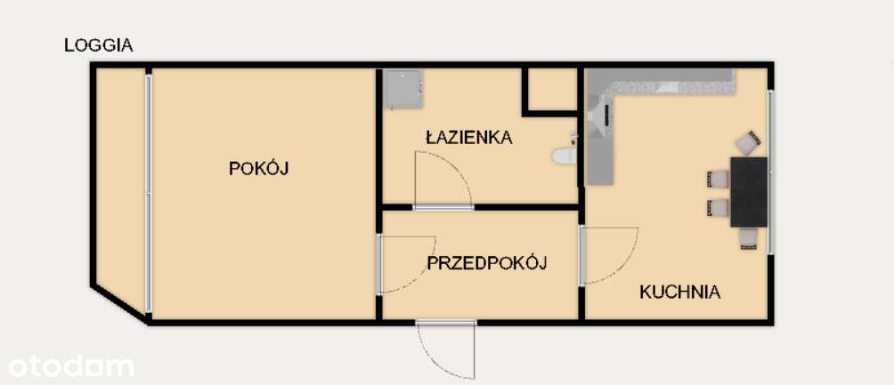 Jasne mieszkanie z balkonem - ul. Powstańców-8