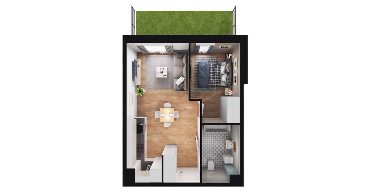 Nowe Miasto | apartament 2-pok. | B1.0.8 - Pełny obrazek: 3/9