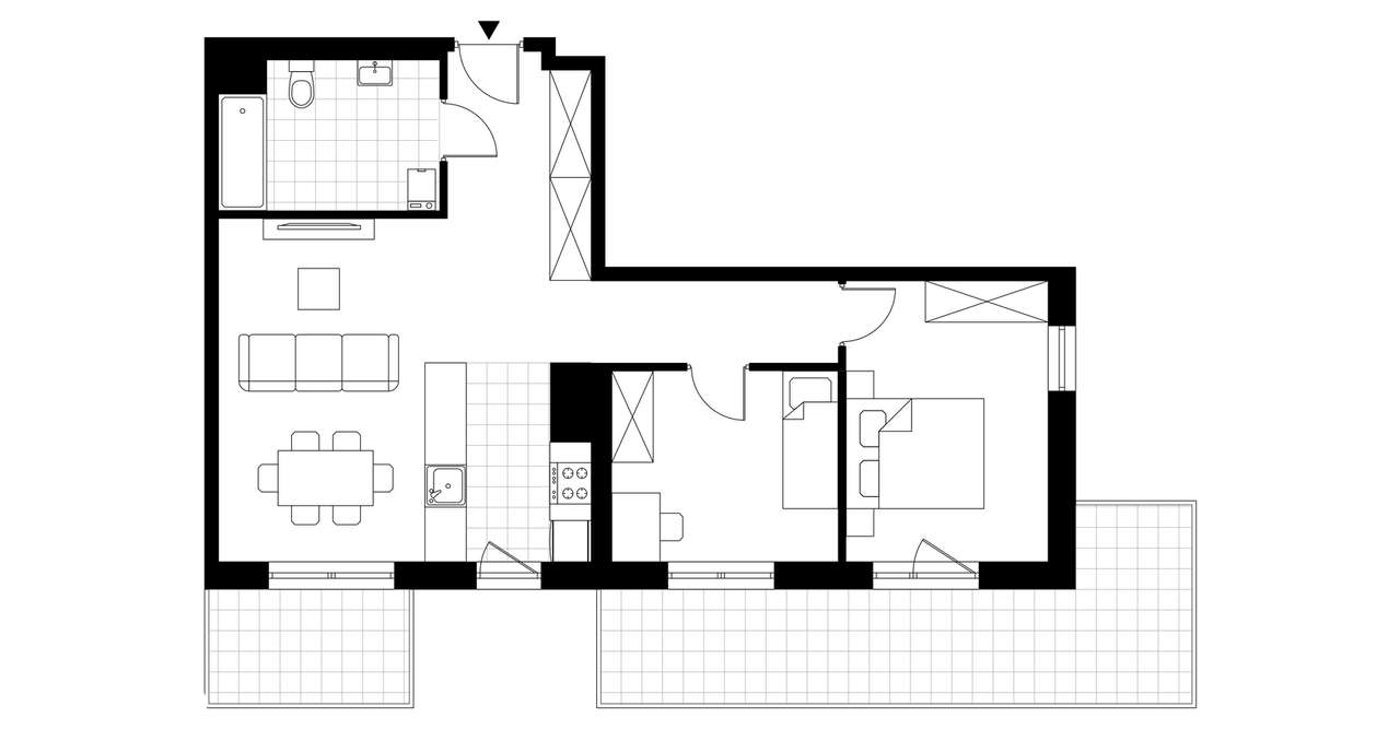 3-pokojowe mieszkanie 64m2 + 2 balkony - Pełny obrazek: 3/8
