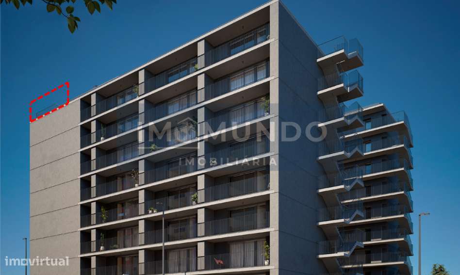 Exclusivo T2 de Último Piso com Terraço e Varanda - Condomínio Fechado-1