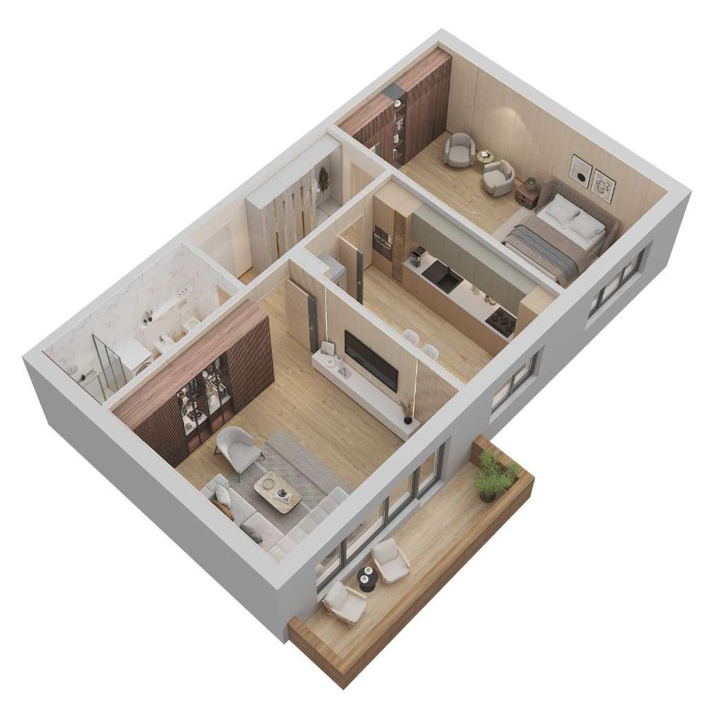 O investitie smart 2 Camere 73.59mp intr-o Locatie Premium zona Coresi - Imagine principală: 5/20