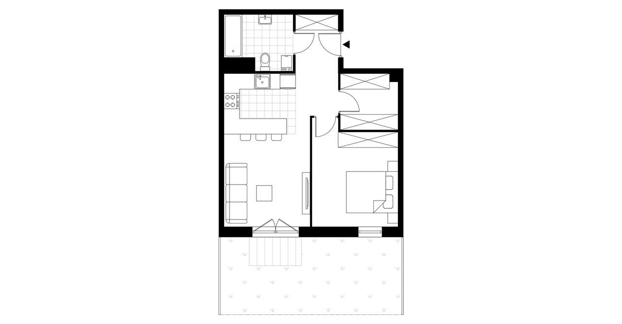 2-pokojowe mieszkanie 48m2 + ogródek Bez Prowizji - Pełny obrazek: 4/9