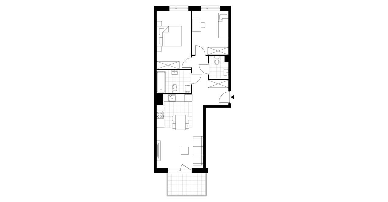 3-pokojowe mieszkanie 58m2 + balkon Bez Prowizji - Pełny obrazek: 2/8