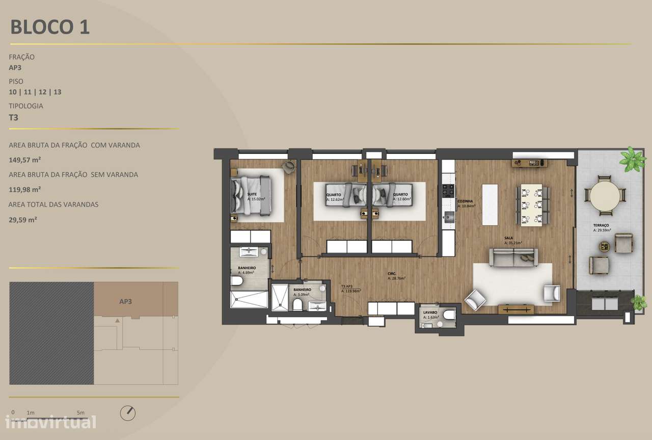 Apartamento T3 Canidelo NOVO 10º Piso Vistas Panorâmicas-12