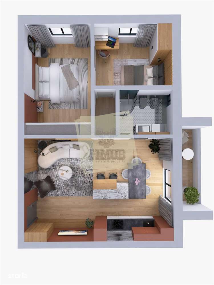 Apartament 3 camere etajul 1 in bloc cu lift si parcare in Gusterita-2