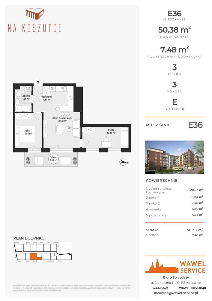 3-pokojowe mieszkanie 50m2 + balkon Bez Prowizji - Pełny obrazek: 2/8